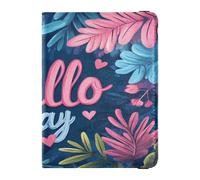 Porta passaporto in pelle PU impermeabile porta carte vaccino combo per donne e uomini carino passaporto libro viaggio essenziale San Valentino foglie floreali amore cuore ciao, San Valentino Floreale