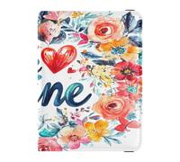 Porta passaporto in pelle PU leggero porta carte di credito custodia per passaporto per donne uomini carino passaporto libro viaggio San Valentino fiori cuore amore essere mio, San Valentino fiori