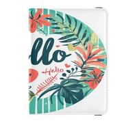 Porta passaporto in pelle PU ultra sottile portafoglio porta passaporto per donne ragazza carino passaporto libro viaggio essenziale San Valentino foglie floreali amore cuore ciao, San Valentino