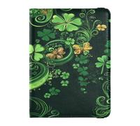 Porta passaporto in pelle PU ultra sottile portafoglio porta passaporto per donne uomini famiglia organizzatore documenti accessori viaggio portafortuna fascino St, Lucky Charm St, 1 size, Casual