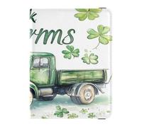 Porta passaporto in pelle ultra sottile portafoglio porta passaporto per vacanze in famiglia organizer documenti accessori viaggio San Patrizio camion fortuna charms, Charm portafortuna a forma di