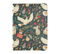 Porta passaporto in pelle vintage con colomba della pace Merry Christmas per viaggi antifurto da viaggio per uomo viaggio d'affari