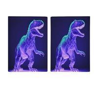 Porta passaporto in stile dinosauro verde ultra sottile in pelle PU organizer per documenti da viaggio compatto premium internazionale per passaporto americano copertura per donne uomini