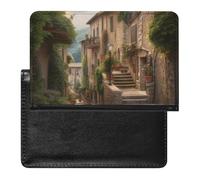Porta passaporto italiano toscano in pelle PU premium custodia per passaporto da viaggio portatile custodia protettiva per passaporto unisex organizer per documenti essenziali da viaggio per vacanze