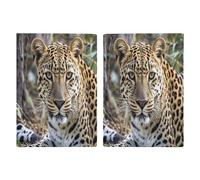 Porta passaporto leopardo animale africano ultra sottile in pelle PU organizer per documenti da viaggio compatto premium internazionale per passaporto americano custodia per donne uomini