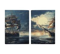 Porta passaporto nautico con barca a vela ultra sottile in pelle PU organizer per documenti da viaggio compatto premium internazionale per passaporto statunitense per donne uomini