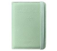 Porta Passaporto per Essenziali da Viaggio, Custodia per Passaporto da Viaggio per Accessori Immancabili, Porta Libri per Donne e Uomini, Verde agave, Passport Holder