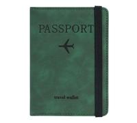 Porta Passaporto per Essenziali da Viaggio, Custodia per Passaporto da Viaggio per Accessori Immancabili, Porta Libri per Donne e Uomini, Verde, Passport Holder
