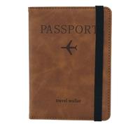 Porta Passaporto per Essenziali da Viaggio, Custodia per Passaporto da Viaggio per Accessori Immancabili, Porta Libri per Donne e Uomini, Marrone, Passport Holder