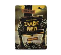 Porta passaporto per festa di Halloween Zombie per custodia passaporto in pelle da viaggio, Halloween Zombie Party