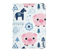 Porta passaporto per maiale e nordico per viaggi con slot per carte di credito RFID porta passaporto porta libri in pelle PU accessori da viaggio per donne uomini