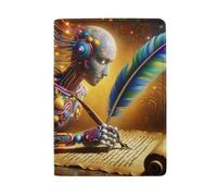 Porta passaporto per passaporto per donne da viaggio, Lettera di scrittura robot AI