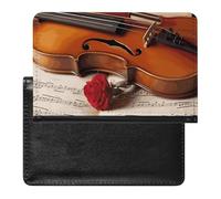 Porta passaporto per spartiti musicali per violino Custodia per passaporto in pelle PU di alta qualità Custodia portatile da viaggio per passaporto Custodia unisex da viaggio Essentials Organizer per