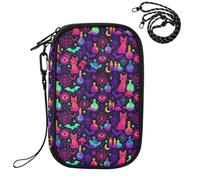 Porta passaporto per uomini di viaggio da viaggio Pastel Goth Halloween Witchy