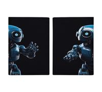 Porta passaporto robot blu ultra sottile in pelle PU organizer per documenti da viaggio compatto premium internazionale per passaporto americano copertura per donne uomini