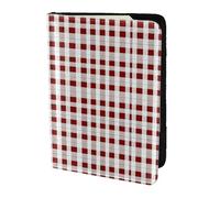 Porta passaporto rosso bianco con stampa a scacchi per viaggio Must Have, custodia per passaporto per accessori da viaggio per donne e uomini, Nero, One Size