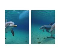 Porta passaporto subacqueo con delfini ultra sottile in pelle PU organizer per documenti da viaggio compatto premium internazionale per passaporto americano copertura per donne uomini