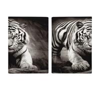 Porta passaporto tigre bianco e nero ultra sottile in pelle PU organizer per documenti da viaggio compatto premium internazionale per passaporto americano copertura per donne uomini