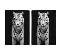 Porta passaporto tigre bianco e nero ultra sottile in pelle PU organizer per documenti da viaggio compatto premium internazionale per passaporto americano copertura per donne uomini