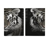 Porta passaporto tigre bianco e nero ultra sottile in pelle PU organizer per documenti da viaggio compatto premium internazionale per passaporto americano copertura per donne uomini