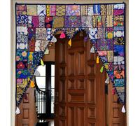 Porta patchwork indiana fatta a mano Toran Banjara finestra Valance zingara r...