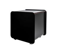 Porta Pellet con Coperchio Effetto Legno 40x49x50 cm in Ferro Verniciato Grigio Martellato e Marrone