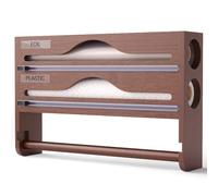 Porta pellicola e alluminio carta per alimenti, dispenser di pellicola in alluminio con taglierina e porta cucina, supporto portaoggetti per parete/cassetto da cucina