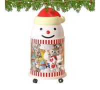 Porta Peluche | Secchio Gabbia Da Esposizione A Forma Di Pupazzo Di Neve In Peluche | Organizzatore Porta Con Rotelle | Per Camera Dei Bambini Sala Giochi Casa Asilo Soggiorno