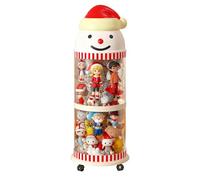 Porta Peluche | Torre Espositiva Trasparente A Forma Di Pupazzo Di Neve,Organizzatore Per Peluches Con Ruote | Per Camera Dei Bambini Sala Giochi Casa Asilo Soggiorno