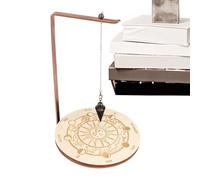 Porta pendolo - Supporto in legno realizzato a mano, display in cristalli mistici, ornamento per altare della stregoneria, scaffale spirituale rotante | Pietra calmante e gioielli per rituali, guarigi