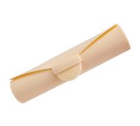 Porta pennelli da trucco da viaggio Custodia portatile in silicone per pennelli da trucco morbida Organizzatori per pennelli da trucco per regali, giallo chiaro