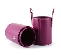 Porta pennelli da trucco da viaggio, porta pennelli da trucco in pelle PU con coperchio, organizer per cosmetici per donne e ragazze