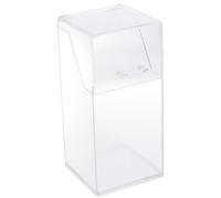 Porta-pennelli da trucco in plastica, organizer con coperchio, grande capacità, contenitore trasparente per pennelli da trucco, contenitore antipolvere per matita per sopracciglia, default