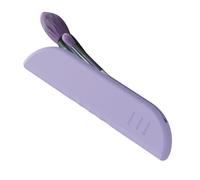 Porta pennelli da trucco in silicone, organizer per pennelli da trucco, organizer per pennelli da trucco, borsa per cosmetici, porta pennelli da trucco morbido per viaggi, Viola, Refer to description