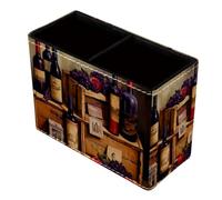 Porta pennelli da trucco, organizer per penne per scrivania, bottiglie di vino e uva, tazza per penna