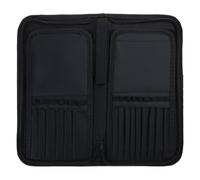 Porta pennelli da trucco pieghevole, portatile, con 15 tasche, da viaggio, per pennelli da trucco, Come mostrato