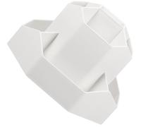 Porta Pennelli Girevole a 360 Gradi Nove Scomparti | PP Bianco, Base Stabile e Superficie Liscia, per Tavolo Creativo, Studenti e Ufficio