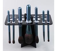 Porta Pennelli per Trucco Acrilico 26 Fori Organizzatore per Pennelli per Nail Art Porta Pennelli per Cosmetici Porta Pennelli Porta Trucco Asciuga Pennelli Nero Bianco