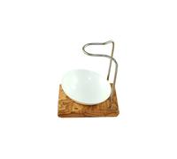 Porta Pennello da Barba Design Plus IN Legno di Olivo Con Ciotola Obliquo 10 CM
