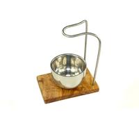 Porta Pennello da Barba Design Plus IN Ulivo Con Edelstahltiegel Brillante