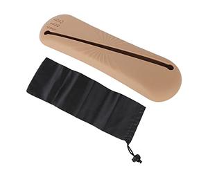 PORTA PENNELLO TRUCCO ALLA MODA IN SILICONE DI GRANDE CAPACITÀ DAL DESIGN ERGONOMICO MARRONE