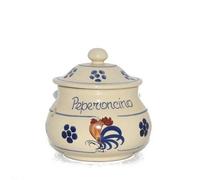 Porta Peperoncino Linea Gallo, contenitore terracotta per alimenti con coperchio, Salvafreschezza Salva Peperoncino, Colì Maioliche e Terrecotte dal 1650