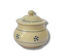 Porta Peperoncino Linea Stelle, contenitore terracotta per alimenti con coperchio, Salvafreschezza Salva Peperoncino, Colì Maioliche e Terrecotte dal 1650
