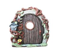 Porta per alberi all'aperto, porta da giardino in miniatura per casa delle bambole, mini decorazioni a tronco di albero, scultura da giardino, da giardino per cortile tra