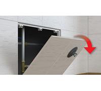 Porta per botola d’ispezione, piastrellabile magneticamente: 300 x 200 mm.