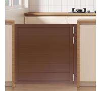 Porta Per Caffè A Bilico In Legno Bianco,Mezza Porta Singola Con Cerniere In Acciaio Inossidabile,Porta Da Salotto Interna Per Bar,Cucina,Veranda(Brown,35.4" W x 35.4" H)