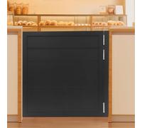 Porta Per Caffè A Bilico In Legno Bianco,Mezza Porta Singola Con Cerniere In Acciaio Inossidabile,Porta Da Salotto Interna Per Bar,Cucina,Veranda(Nero,35.4" W x 35.4" H)
