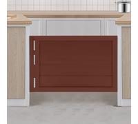 Porta Per Caffè A Bilico In Legno Bianco,Mezza Porta Singola Con Cerniere In Acciaio Inossidabile,Porta Da Salotto Interna Per Bar,Cucina,Veranda(Brown,35.4" W x 23.6" H)