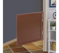 Porta Per Caffè A Bilico In Legno Bianco,Mezza Porta Singola Con Cerniere In Acciaio Inossidabile,Porta Da Salotto Interna Per Bar,Cucina,Veranda(Brown,31.5" W x 35.4" H)