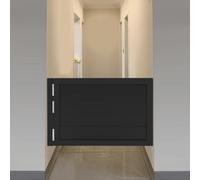 Porta Per Caffè A Bilico In Legno Bianco,Mezza Porta Singola Con Cerniere In Acciaio Inossidabile,Porta Da Salotto Interna Per Bar,Cucina,Veranda(Nero,35.4" W x 23.6" H)